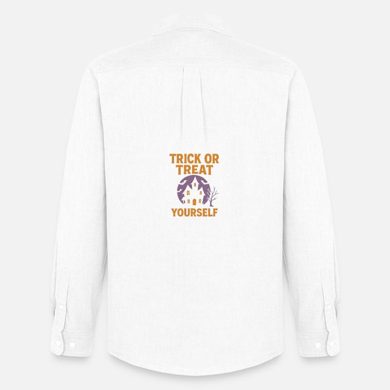 Süßes oder Saures selber - Männer Oxford Hemd von Stanley/Stella - Weiß