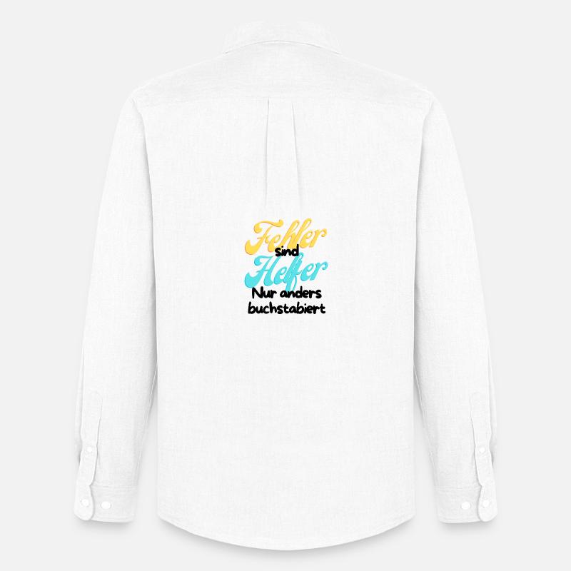 Fehler Helfer Gradient Script - Männer Oxford Hemd von Stanley/Stella - Weiß