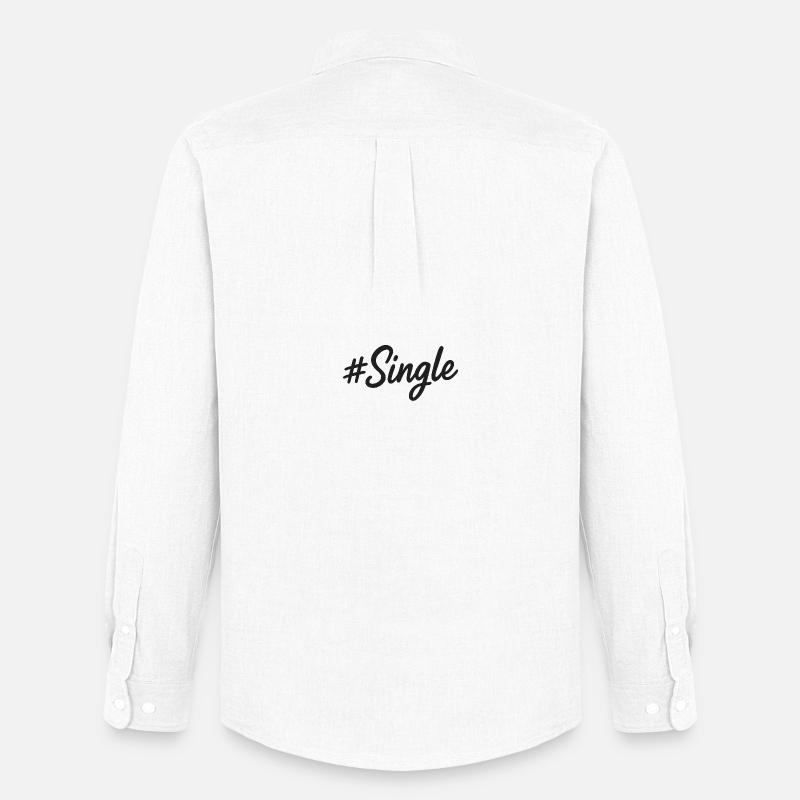 #Single – Statement Design in Handschrift - Männer Oxford Hemd von Stanley/Stella - Weiß