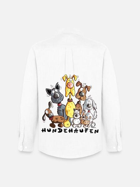 Hundehaufen - Männer Oxford Hemd von Stanley/Stella - Weiß