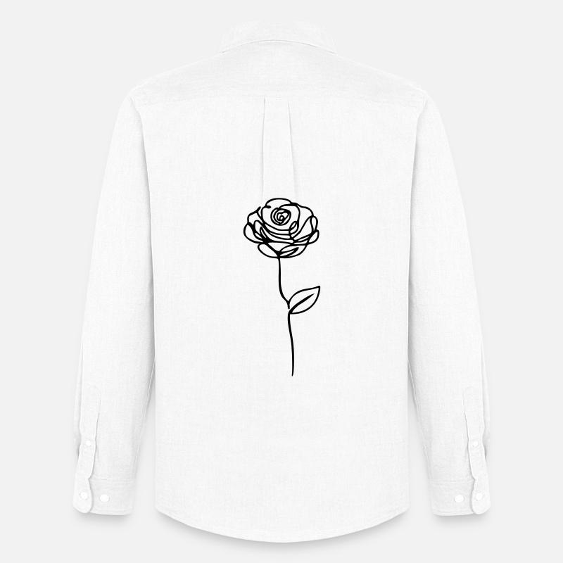 Rose - Männer Oxford Hemd von Stanley/Stella - Weiß