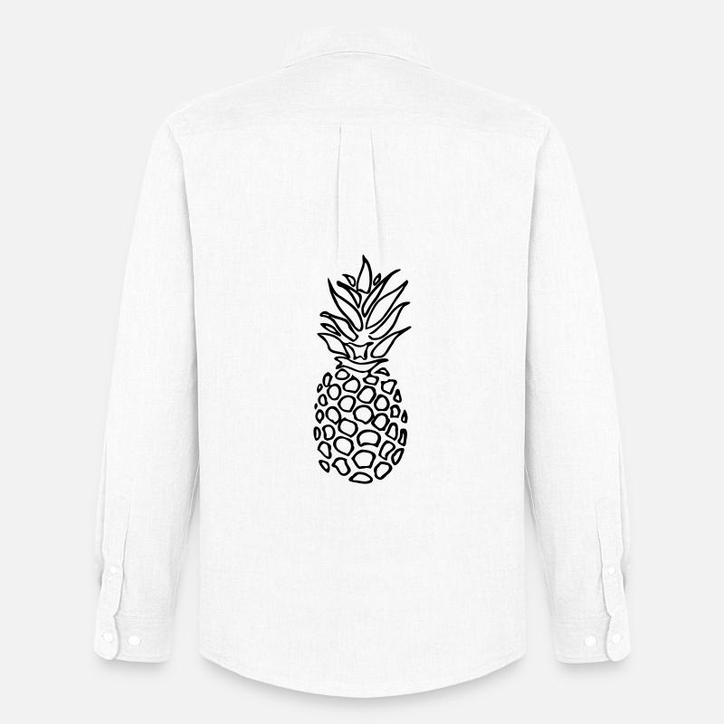 Ananas - Männer Oxford Hemd von Stanley/Stella - Weiß