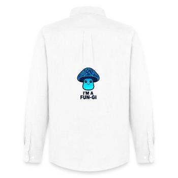 Fun-Gi Glow Mushroom - Men's Oxford Shirt by Stanley/Stella - white - Back - AI Model Male 185 dark (185cm)