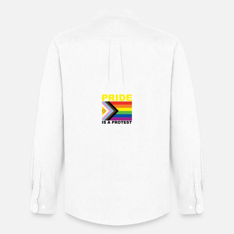 Pride is a Protest - Männer Oxford Hemd von Stanley/Stella - Weiß