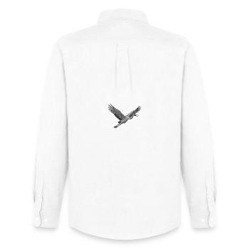 crane - Men's Oxford Shirt by Stanley/Stella - white - Back - AI Model Male 185 dark (185cm)
