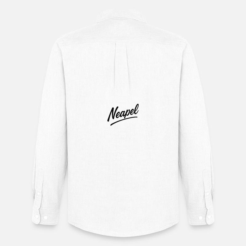 Neapel Script Schriftzug - Männer Oxford Hemd von Stanley/Stella - Weiß