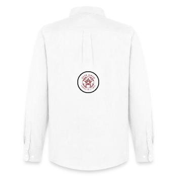 Cute Goth Pentagram Crest - Men's Oxford Shirt by Stanley/Stella - white - Back - AI Model Male 185 dark (185cm)