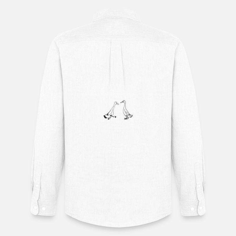 Runner ducks, runner ducks funny ducks - Men's Oxford Shirt by Stanley/Stella - white