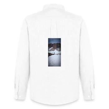 Immensité du paysage - Chemise Oxford homme Stanley/Stella - blanc - Dos - AI Model Male 185 dark (185cm)