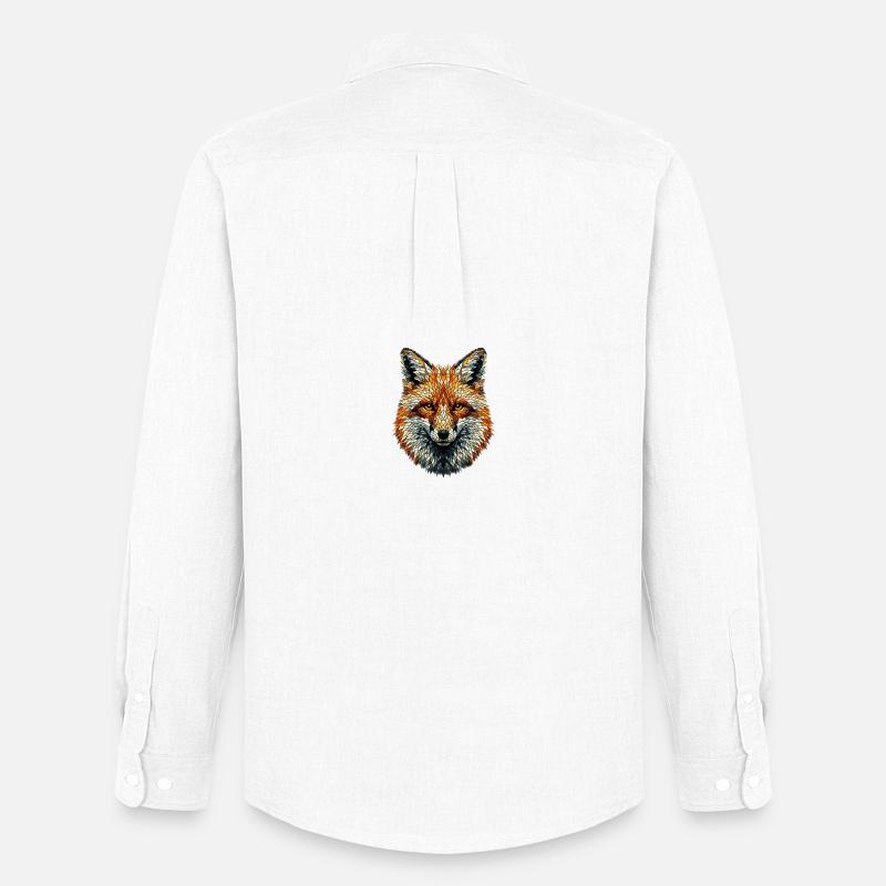 Fuchs im Mosaik-Stil - Männer Oxford Hemd von Stanley/Stella - Weiß