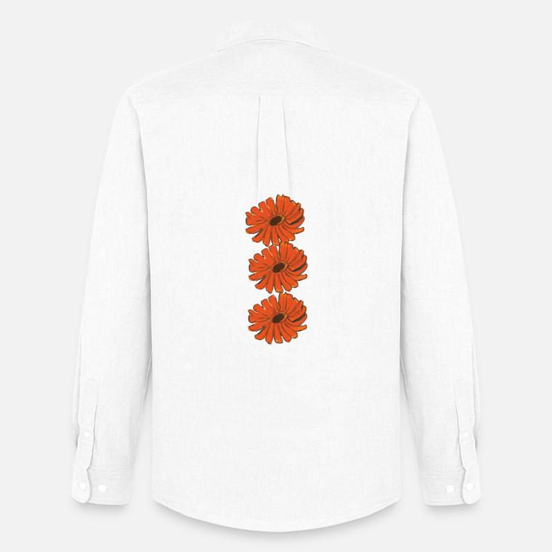 calendula RINGELBLUME - Männer Oxford Hemd von Stanley/Stella - Weiß