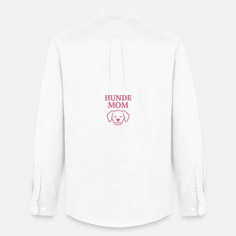 Hunde mom - Männer Oxford Hemd von Stanley/Stella - Weiß