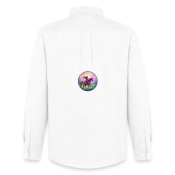 Imaginative fairy on horse - Men's Oxford Shirt by Stanley/Stella - white - Back - AI Model Male 185 dark (185cm)