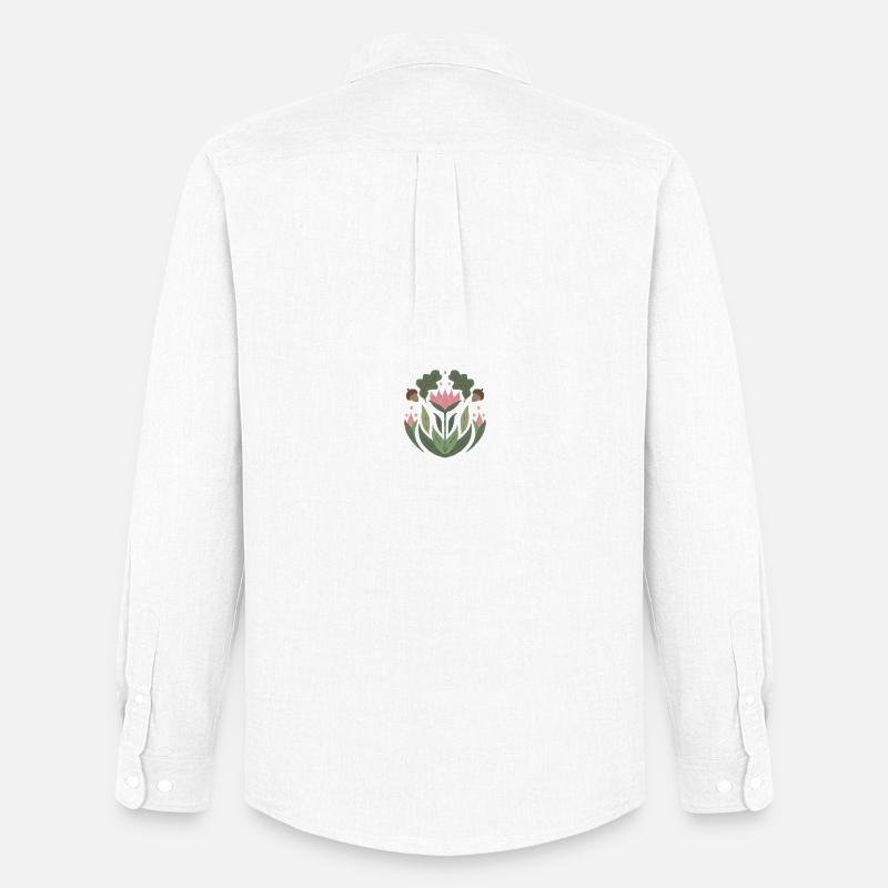 Waldblume - Männer Oxford Hemd von Stanley/Stella - Weiß