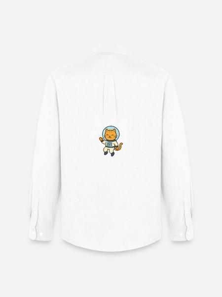 Astrocat - Men's Oxford Shirt by Stanley/Stella - white