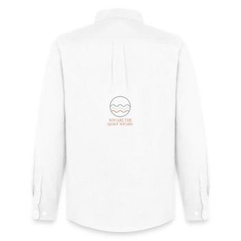 Stille Innerwelt Wellen - Männer Oxford Hemd von Stanley/Stella - Weiß - Hinten - AI Model Male 185 dark (185cm)
