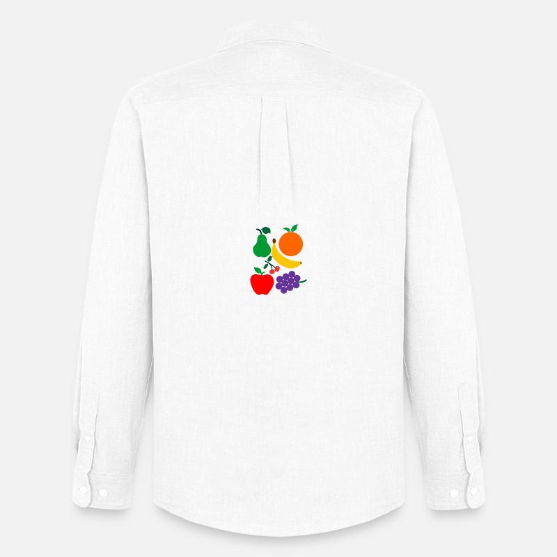Obst - Männer Oxford Hemd von Stanley/Stella - Weiß
