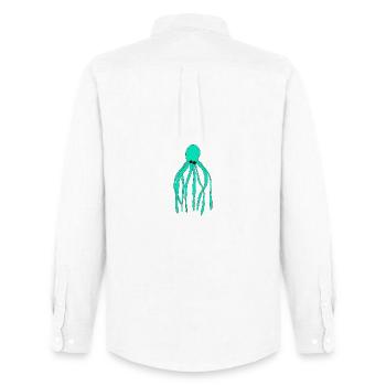 Octopus turquoise - Men's Oxford Shirt by Stanley/Stella - white - Back - AI Model Male 185 dark (185cm)