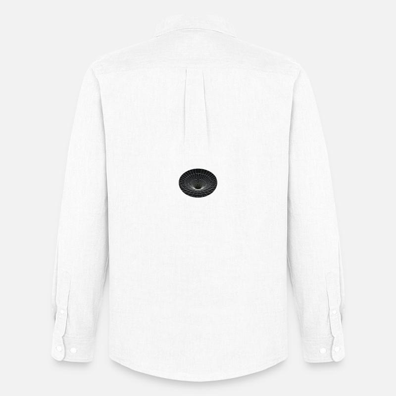 Vortex Grid Wormhole - Men's Oxford Shirt by Stanley/Stella - white