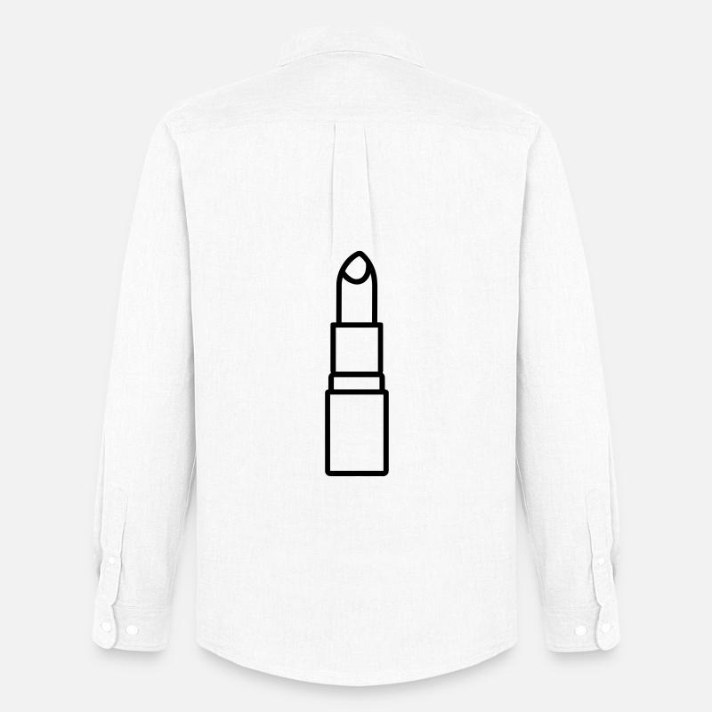 Lippenstift - Männer Oxford Hemd von Stanley/Stella - Weiß