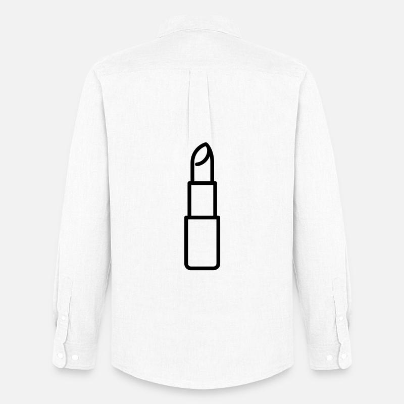 Lippenstift - Männer Oxford Hemd von Stanley/Stella - Weiß