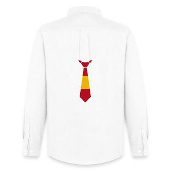 German Flag Tie Design - Men's Oxford Shirt by Stanley/Stella - white - Back - AI Model Male 185 dark (185cm)
