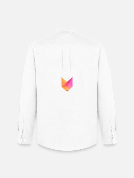 Buntes geometrisches Fuchs Abstraktes Design - Männer Oxford Hemd von Stanley/Stella - Weiß