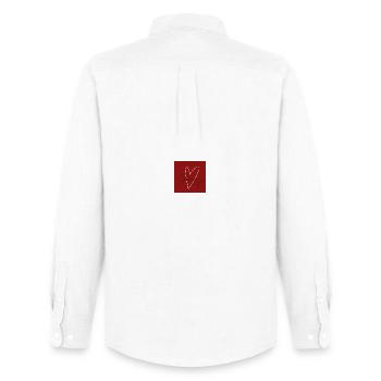 Signature Sexy Red Heart - Men's Oxford Shirt by Stanley/Stella - white - Back - AI Model Male 185 dark (185cm)