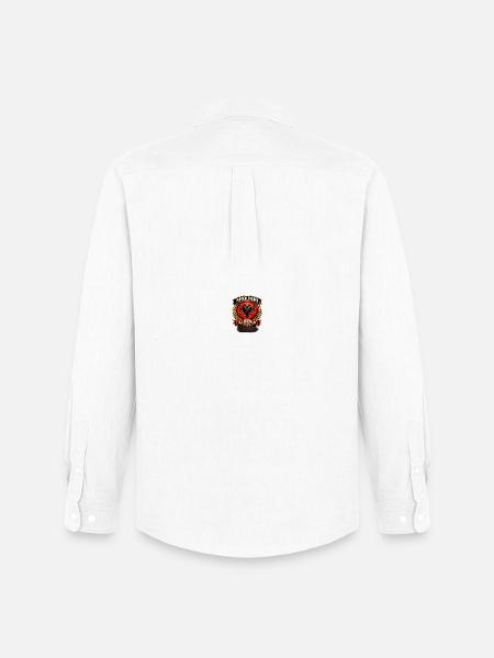 Albanien Adler Emblem - Männer Oxford Hemd von Stanley/Stella - Weiß