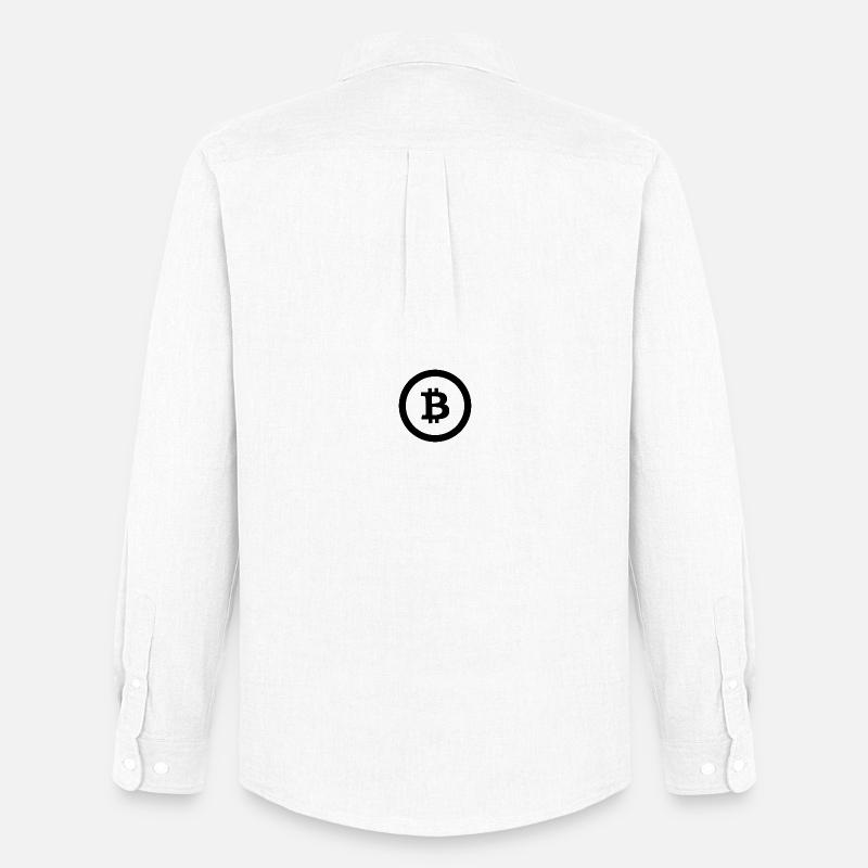 bitcoin-black-icon - Männer Oxford Hemd von Stanley/Stella - Weiß