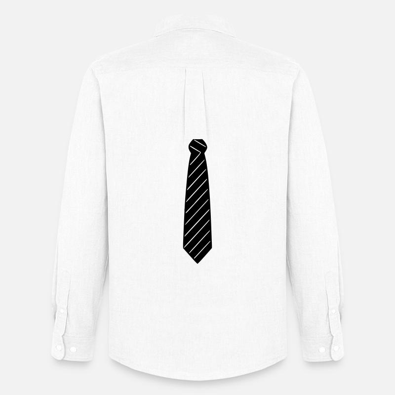 Krawatte - Necktie - Männer Oxford Hemd von Stanley/Stella - Weiß