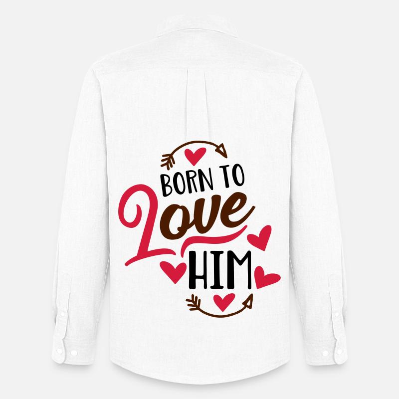 Liebe - Männer Oxford Hemd von Stanley/Stella - Weiß