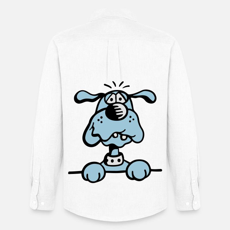 Knuffiges Hündchen - Männer Oxford Hemd von Stanley/Stella - Weiß
