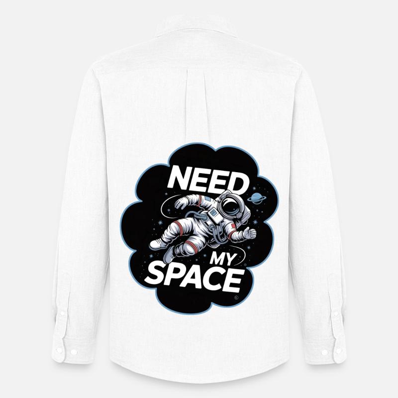 Raumfahrt Spruch Need My Space - Männer Oxford Hemd von Stanley/Stella - Weiß