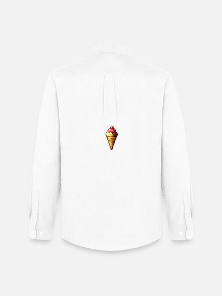 Retro Pixel Eiscreme Cone - Men's Oxford Shirt by Stanley/Stella - white