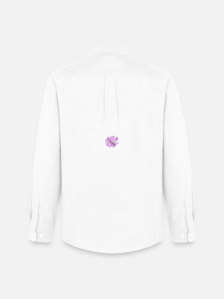 Lilas fleur aquarelle - Chemise Oxford homme Stanley/Stella - blanc