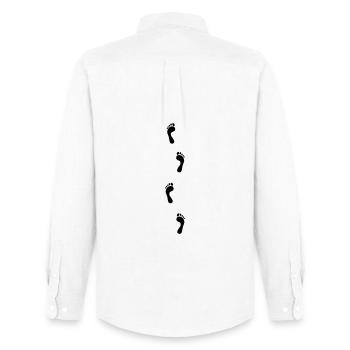 Empreintes de pas - Chemise Oxford homme Stanley/Stella - blanc - Dos - AI Model Male 185 dark (185cm)