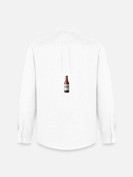 Bier - Männer Oxford Hemd von Stanley/Stella - Weiß