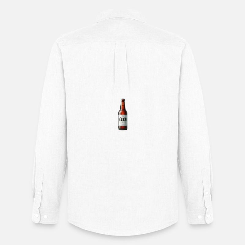 Bier - Männer Oxford Hemd von Stanley/Stella - Weiß