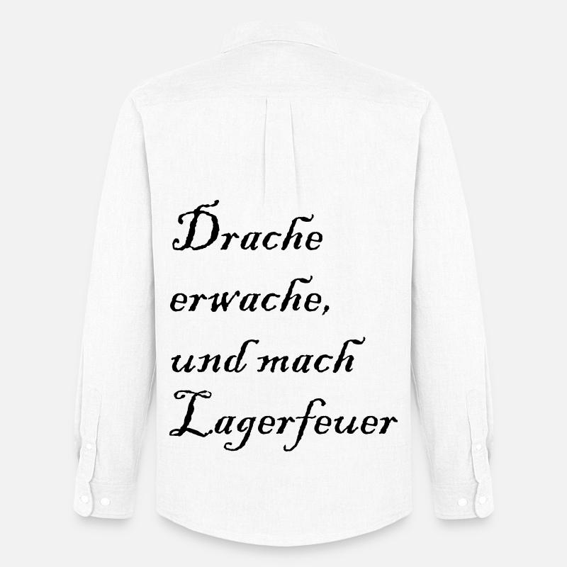 Drache erwache - Männer Oxford Hemd von Stanley/Stella - Weiß
