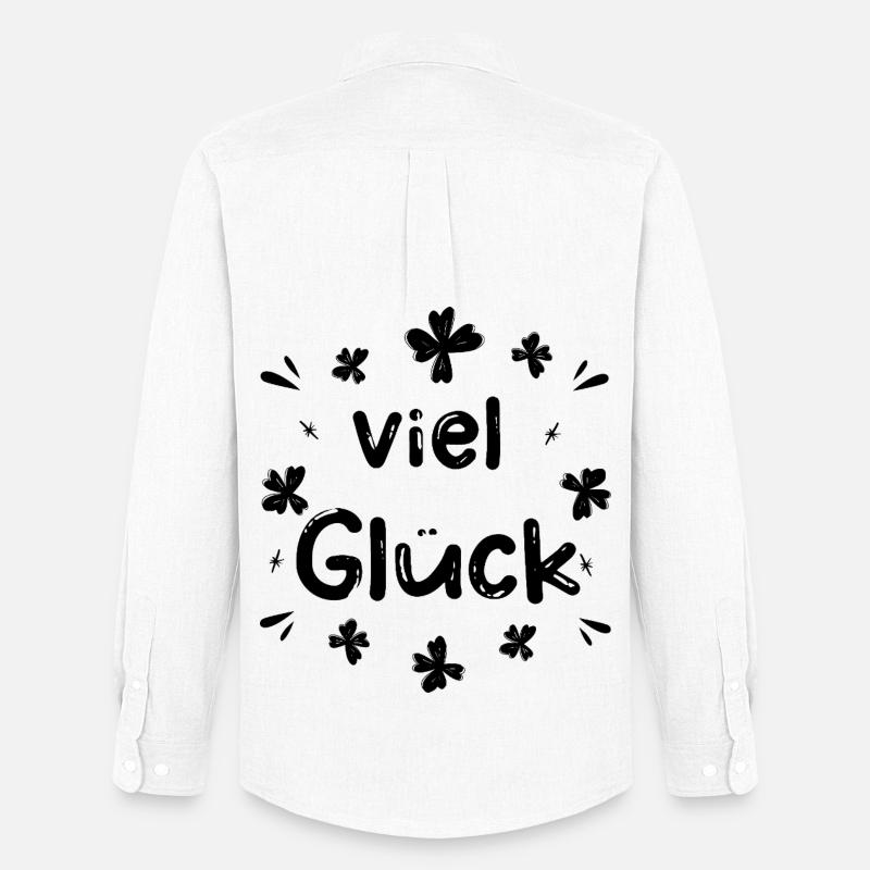 Viel Glück Glücksbringer Glücksklee - Männer Oxford Hemd von Stanley/Stella - Weiß