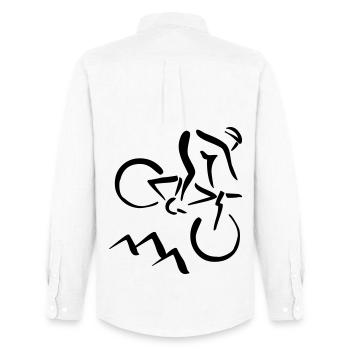 Biker - Men's Oxford Shirt by Stanley/Stella - white - Back - AI Model Male 185 dark (185cm)
