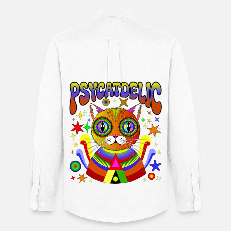 PSYCATDELIC - Chemise Oxford homme Stanley/Stella - blanc