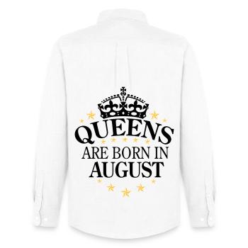 Queens août - Chemise Oxford homme Stanley/Stella - blanc - Dos - AI Model Male 185 dark (185cm)