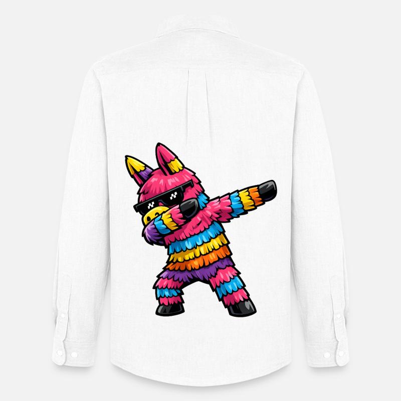 Dabbing Pinata - Männer Oxford Hemd von Stanley/Stella - Weiß