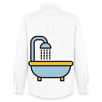 bathtub - Men's Oxford Shirt by Stanley/Stella - white - Back - AI Model Male 185 dark (185cm)