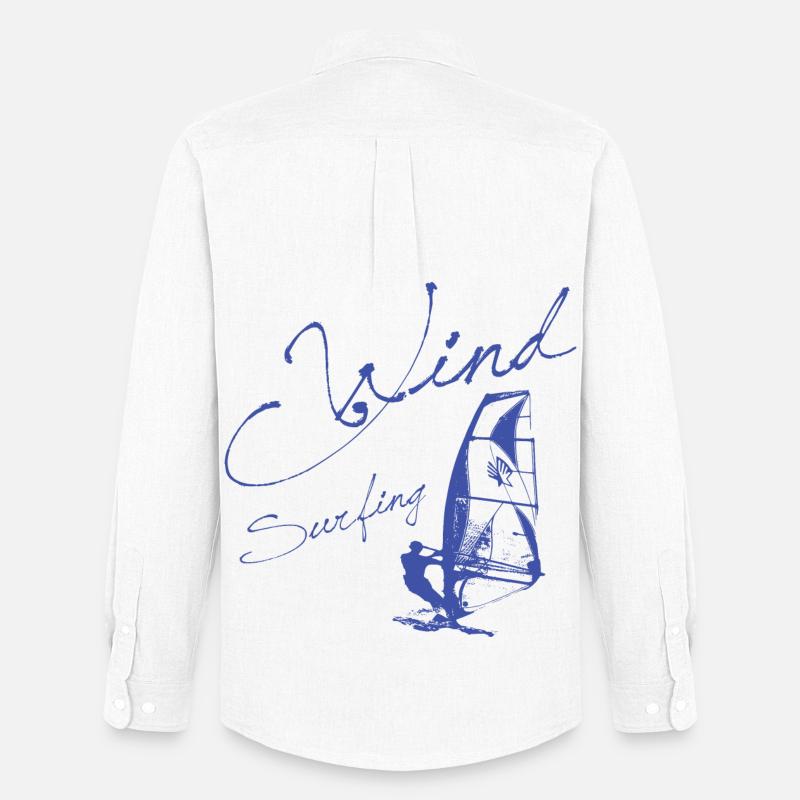 WINDSURFING - SURFER WINDSURFER Geschenk - Männer Oxford Hemd von Stanley/Stella - Weiß