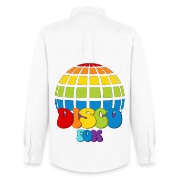 Disco Fox Disco Ball Groovy Discotheque Discofox - Men's Oxford Shirt by Stanley/Stella - white - Back - AI Model Male 185 dark (185cm)
