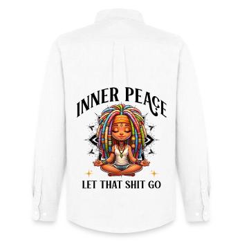 Figures de méditation colorées Dreadlocks Yoga - Chemise Oxford homme Stanley/Stella - blanc - Dos - AI Model Male 185 dark (185cm)