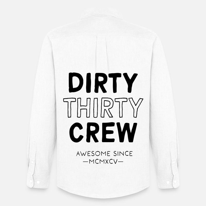 Dirty Thirty - Männer Oxford Hemd von Stanley/Stella - Weiß